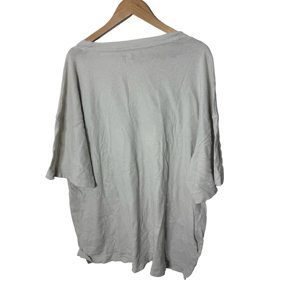 Free People T Shirt Essential Extreme Tee Mini Dress beige Size Large